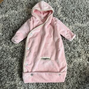 Larucci Pink Plush Bunting Winter Suit Hood Carseat Friendly Baby Girl ONE SIZE